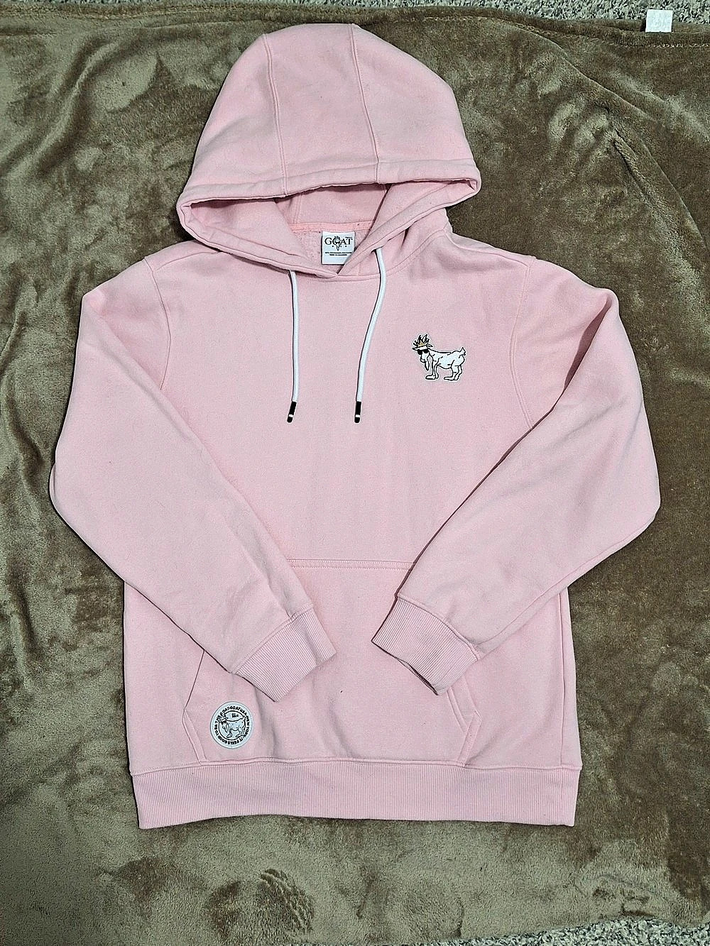 🐑 GOAT USA OG Hooded Sweatshirt Pink Pullover Hoodie Small